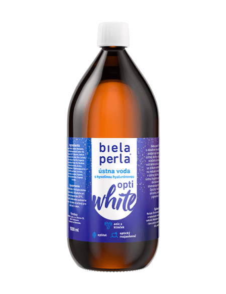 ústna voda s kyselinou hyalurónovou opti White 1L