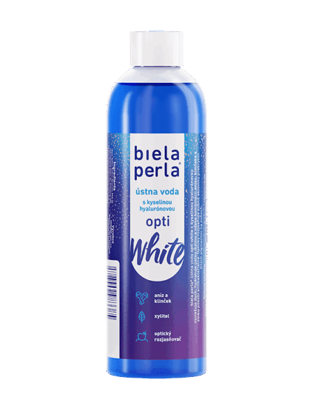 ústna voda s kyselinou hyalurónovou opti White
